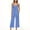 Blue, variant on ABATAB Women's Casual Jumpsuits Striped One Piece Sleeveless Overalls Wide Leg Loose Long Pants Rompers with Pockets