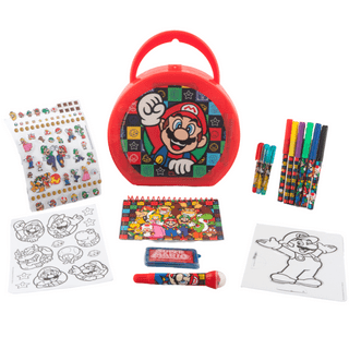 Nintendo Super Mario Deluxe Activity Set Coloring Book 500 Pieces  Collectible