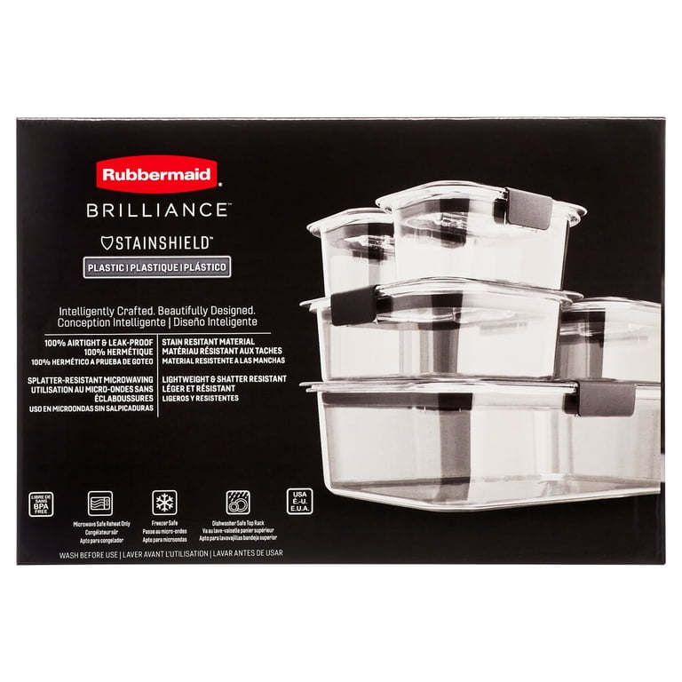 Rubbermaid, Food Storage Containers, 10 Piece Set, Leak-Proof, BPA