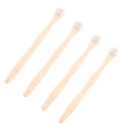 thumbnail image 3 of 4pcs Limpiador de lengua Raspador Cepillo de dientes de bambú Cepillo de lengua para limpieza profunda oral (Blanco), 3 of 4
