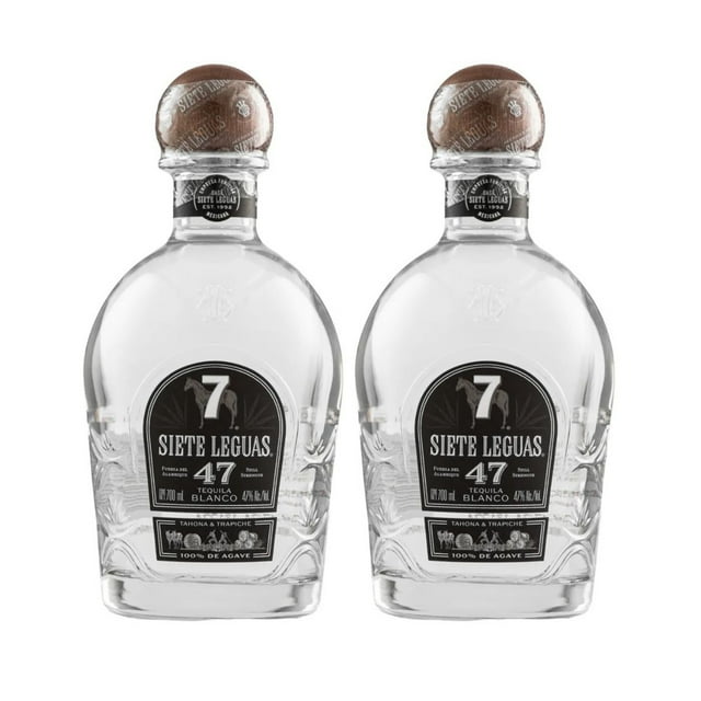 Duo Pack Tequila Siete Leguas Blanco 47 Alambique 700 Ml Siete Leguas Tequila, Blanco