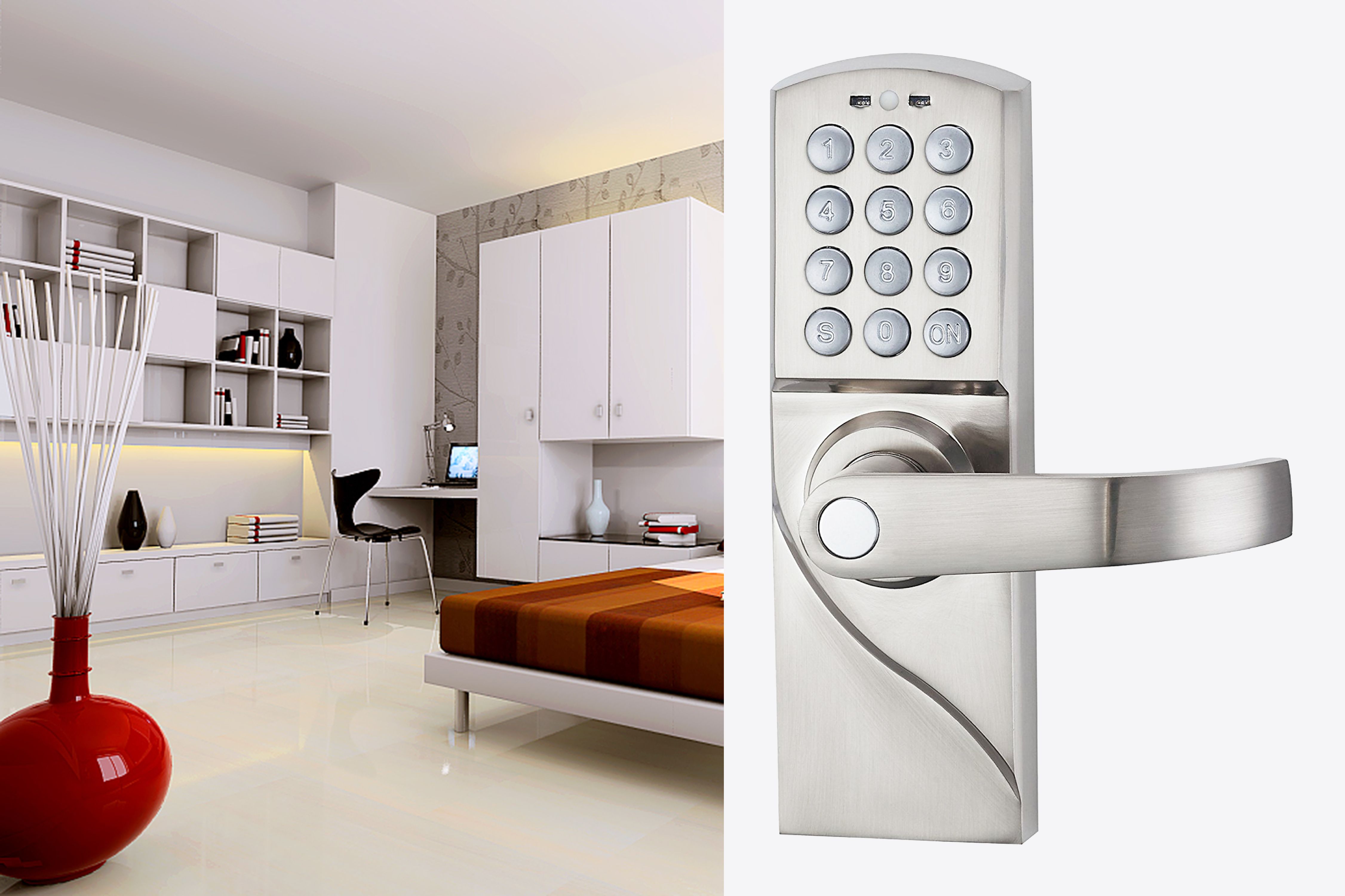 Ps4004r Electronic Cylinder Door Lock With Keypad Access