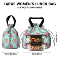 thumbnail image 5 of Pioneer Flower Floral Print Pattern Drawstring Lunch Bag Women - Drawstring Lunch Bag Insulated for Work Office - Stain-Resistant Large Lunchbags for Women with Multi-Pockets, 5 of 6
