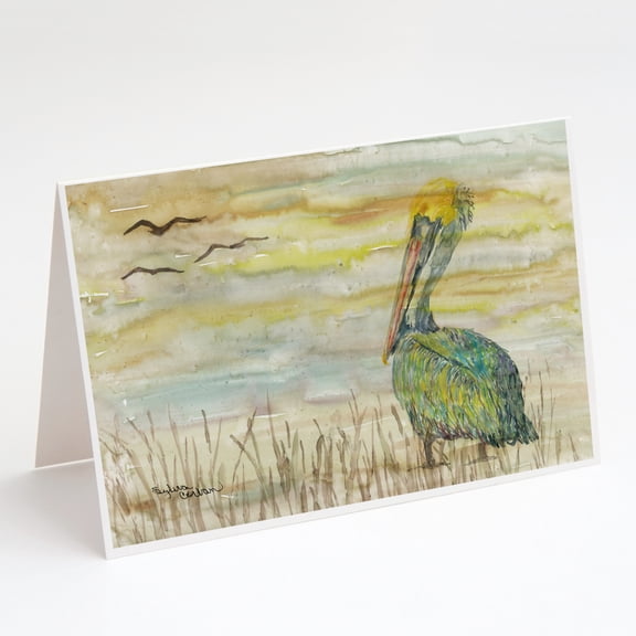 Pelican Yellow Sky Greeting Cards and Envelopes Pack of 8