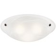 thumbnail image 6 of 3 Light Bronze Ceiling Light fixture with White Alabaster Glass Shade, 6 of 6