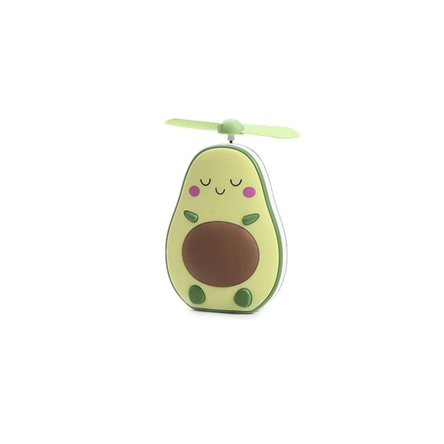 Mini Portable USB Rechargeable HandHeld Air Conditioner Summer Cooler Fan,Batteries Powered Portable Mini Soft Handheld Cute(Green squint)