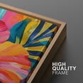 thumbnail image 6 of Framed Canvas Wall Art Vibrant Hibiscus Floral Print for Living Room Decoration - 24"x36" NATURAL, 6 of 8