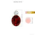 thumbnail image 3 of ANGARA Lab Grown 6 Ct Oval Ruby Solitaire Pendant with Lab Diamond for Women in 14K Yellow Gold (Size-12x10mm) | July Birthstone, Anniversary, Jewelry Gift for Women | Lab-Grown Ruby Necklace, 3 of 7