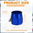 thumbnail image 2 of Uxcell 2pcs 40mm Hose Finisher Clamp Aluminium Alloy Fuel Line Hose Clips, Blue, 2 of 7