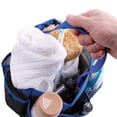 thumbnail image 5 of Carrito de ducha de malla, 8 bolsillos, bolsa de aseo colgante de secado rápido para accesorios organizadores de ducha de baño (azul), 5 of 5