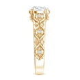 thumbnail image 3 of Rosec Jewels Moissanite Solitaire Engagement Ring for Women (8 mm, 2 CT, D-VS1 Grade), 14K Yellow Gold, US 9.50, 3 of 8