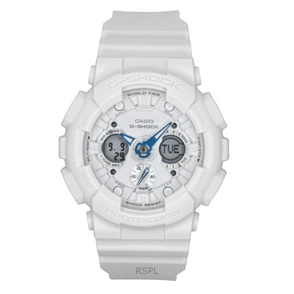Casio G-Shock Analog Digital Bio-Based Resin White Dial Quartz GMA-S120SA-7A2 200M Women's Watch