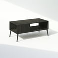 thumbnail image 2 of Furinno Claude Mid Century Style TV Stand for TV up to 40 with Wood Legs, Espresso, 2 of 6