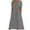 Gray, variant on ATOYSOY Women's Beach Sundress Solid Color Short Sleeve Round Neck Pockets Elegant Casual Eyelet Trendy Tea Length A Line Dress Retro Dress for Girls Navy S