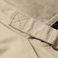 thumbnail image 4 of Pompotops Men Casual Solid Turndown Single-breasted Windbreaker Side Slit Pocket Multi-button Coat on Sale, 4 of 8