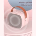 thumbnail image 4 of yeacher Portable Bluetooth Karaoke Speaker with Dual Microphones, Model P2, Pink - Wireless Singing Sound System with Echo Effect, 6W Output, 2000mAh Battery, and Compact Design, 4 of 6