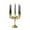 Gold, variant on ThrottleT- 5 Arm Candelabra Taper Candle Holders Decorations Indoor Kitchen Décor Table Candles Candlestick Candelabra Centerpiece (Black Glossy)