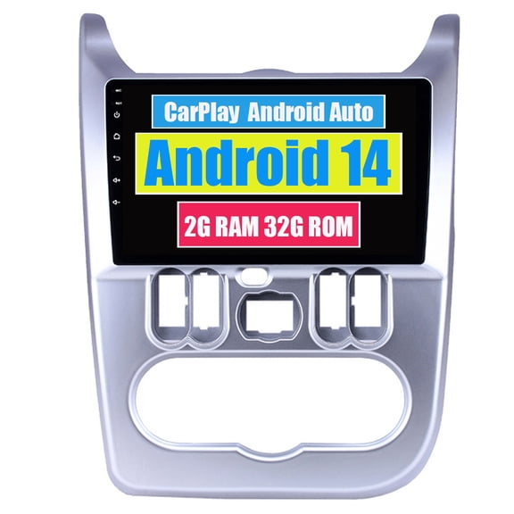RoverOne Car Stereo CarPlay Android Auto for Renault Logan 1 Sandero 2009 - 2015 for Dacia Duster 2010 - 2017 GPS Navigation Bluetooth DSP Multimedia Video Player