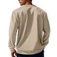 thumbnail image 5 of BXINGOHAI Men's Crewneck Sweatshirts Soild Color Long Sleeve Casual Pullover Shirt Outdoor Daily Sweatshirt with Front Pockets Dark Gray,XXXL, 5 of 6