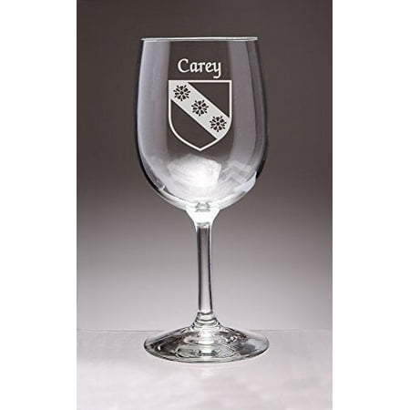 

Carey Irish Coat of Arms Wine Glasses - Set of 4 (Sand Etched)