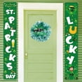 thumbnail image 2 of St Patricks Day Wreath,St Patricks Day Door Wreath,St Patrick's Day Door Wreath Irish Festival Car Wreath Spring Easter Decorative Flowers Ribbon Doors Walls Home Decor(16.5IN), 2 of 9