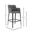 thumbnail image 2 of Williamsburg Modern Upholstered Bar Stool (25-inch/ 29-inch), 2 of 2