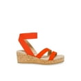 thumbnail image 2 of ANNE KLEIN Womens Orange 1" Platform Padded Alyson Open Toe Wedge Slip On Espadrille Shoes 7.5 M, 2 of 4