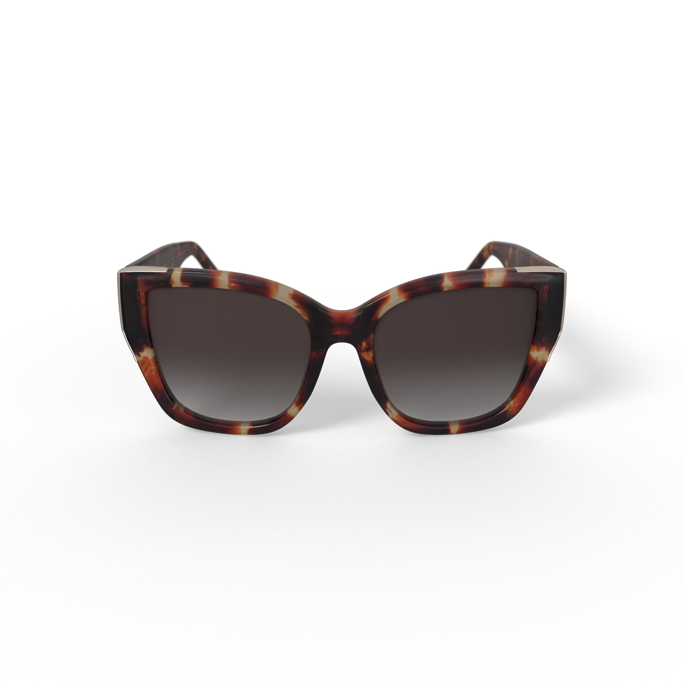 Reverb Women's Overstated Angular Square Prescription Fashion Sunglasses, RVLOS2002, Tortoise, 55-19-145, with Case