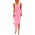 thumbnail image 1 of Vestido PRETTYGARDEN Largo Sin Tirantes con Volantes Rosa Claro XL, 1 of 8