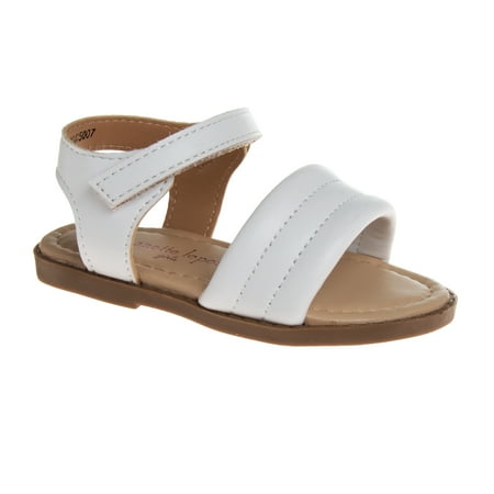 Nanette Lepore hook and loop Toddler Girl's Open Toe Strap Sandals
