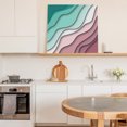 thumbnail image 6 of Green Ombre Wall Art Painting on Canvas, Modern Geometric Abstract Dark Red Cream Canvas Art Home Prints Wall Art Framed Modern Artwork for Living Room Bedroom Wall Decor 16x16in, 6 of 9
