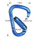 thumbnail image 3 of Mosquetón Al Aire Libre 25KN Seguridad Auto Master Lock Mosquetón Hebilla de escalada en roca al aire libre (Azul), 3 of 4