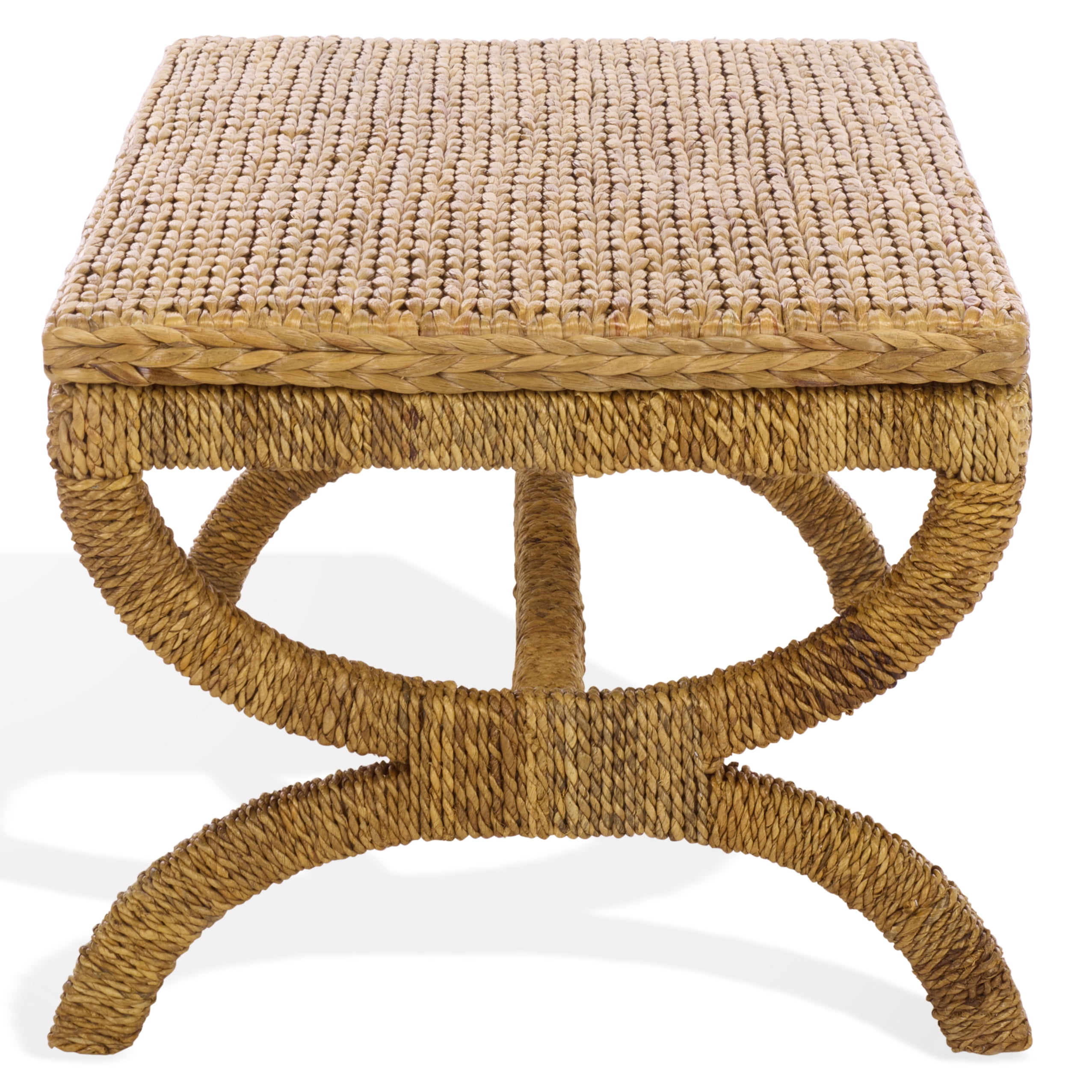Safavieh Couture Larysa Abaca And Water Hyacinth Coffee Table, Natural