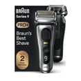 thumbnail image 1 of Braun Series 9 PRO+ - Afeitadora eléctrica para hombres, con 5 elementos de afeitado Pro y recortadora de cabello largo de precisión, soporte de carga, maquinilla de afeitar eléctrica húmeda y seca, 1 of 5