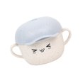 thumbnail image 3 of Creative Wheat Straw Kids Rice Bowl Cartoon Bowls with Lid Baby Feeding Tableware (Blue), 3 of 8