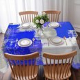 thumbnail image 3 of Navy Blue Grey Oil Painting Table Cloth Waterproof Tablecloths, Abstract Modern Geometric Tablecloth Dining Table Cover for Kitchen Party Tabletop Outdoor, Rectangle Tablecloth 60x102 Inch, 3 of 9