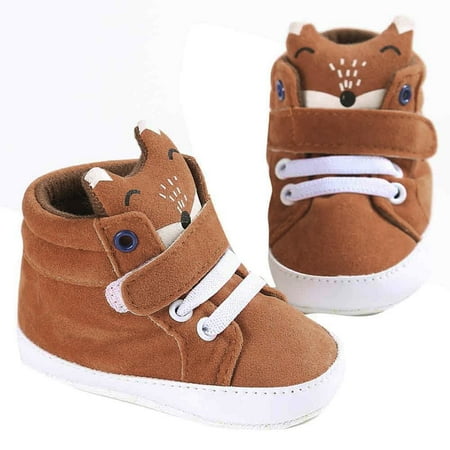 

Binmer Baby Girl Boys Fox Hight Cut Shoes Sneaker Anti-Slip Soft Sole Toddler