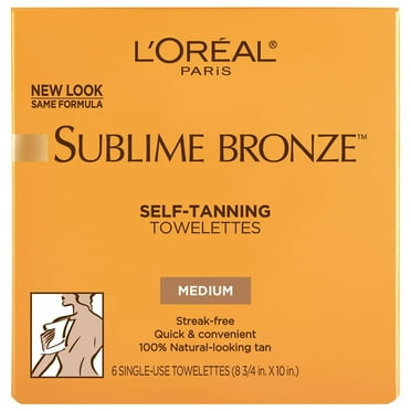 L'Oreal Paris Sublime Bronze Self-Tanning Towelettes, Medium Tan, 6 ct.