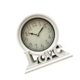 thumbnail image 1 of Horloge de Bureau Ronde Cheminée Horloge Silencieuse Décorative Ferme Silencieuse Chevet Blanc, 1 of 9