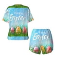 thumbnail image 5 of Lsque Happy Easter Women's Short-Sleeved Pajama Set - 2 Piece Soft and Lightweight Sleepwear Set-X-Large, 5 of 9