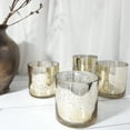 thumbnail image 3 of Koyal Wholesale Gold Mercury Glass Cylinder Vases, 5 x 5 Inches, Short Floating Candle Centerpiece, Set of 6, 3 of 3
