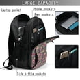 thumbnail image 3 of Yiaed Rose Mix Leopard Print Laptop Backpack,Business Travel Durable Laptops Backpack with USB Charging Port,Water Resistant College Computer Bag, 3 of 5