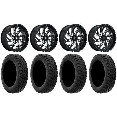 Fuel Kompressor Black 18 Wheels 33 MotoHammer Tires Can-Am Maverick X3 / Honda Pioneer 1000 / Talon