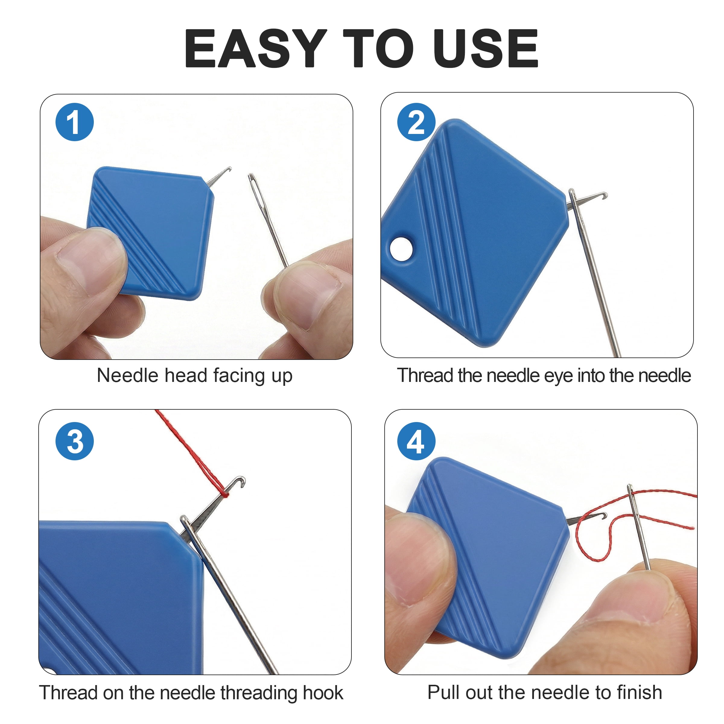 Needle Threaders For Hand Sewing, 30pcs Plastic Threader Tools, Handheld Threaders for Easy Sewing, Knitting and DIY Crafting Projects