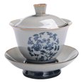 thumbnail image 1 of 1 set of Ceramic Tea Cup Ceramic Tea Bowl Traditional Tea Ware Tea Cup with Tray, 1 of 9