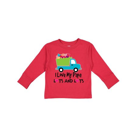 

Inktastic I Love My Papa grandchild Gift Toddler Boy Girl Long Sleeve T-Shirt