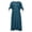 1_Dark Blue, variant on Asxite Summer Dresses for Women Casual Solid V Neck Short Sleeve Button Breathable Midi Sundress