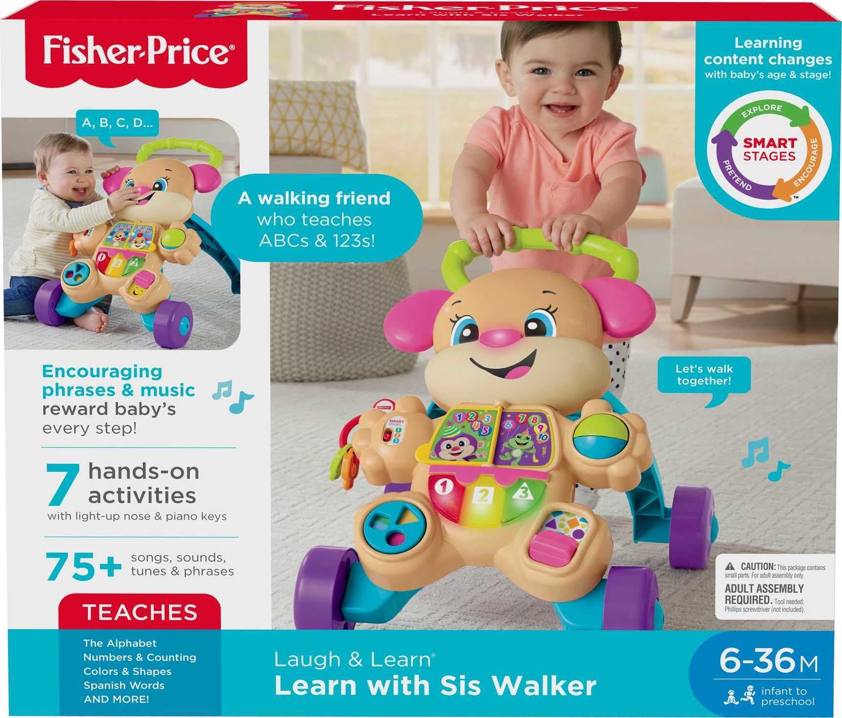Fisher-Price Laugh and Learn Sis Baby Walker FREE POSTAGE 