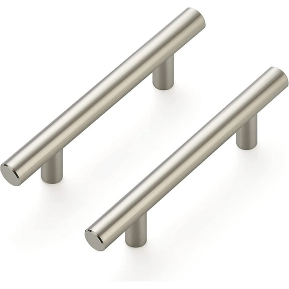 60 Pack | 5 Inch Cabinet Pulls Brushed Nickel Stainless Steel Kitchen Cupboard Handles Cabinet Handles 5 Inch Length, 3 Inch Hole Center