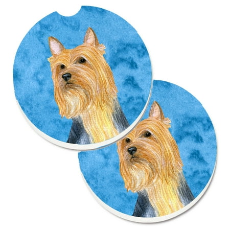 

Carolines Treasures LH9361BUCARC Blue Silky Terrier Set of 2 Cup Holder Car Coasters Large multicolor